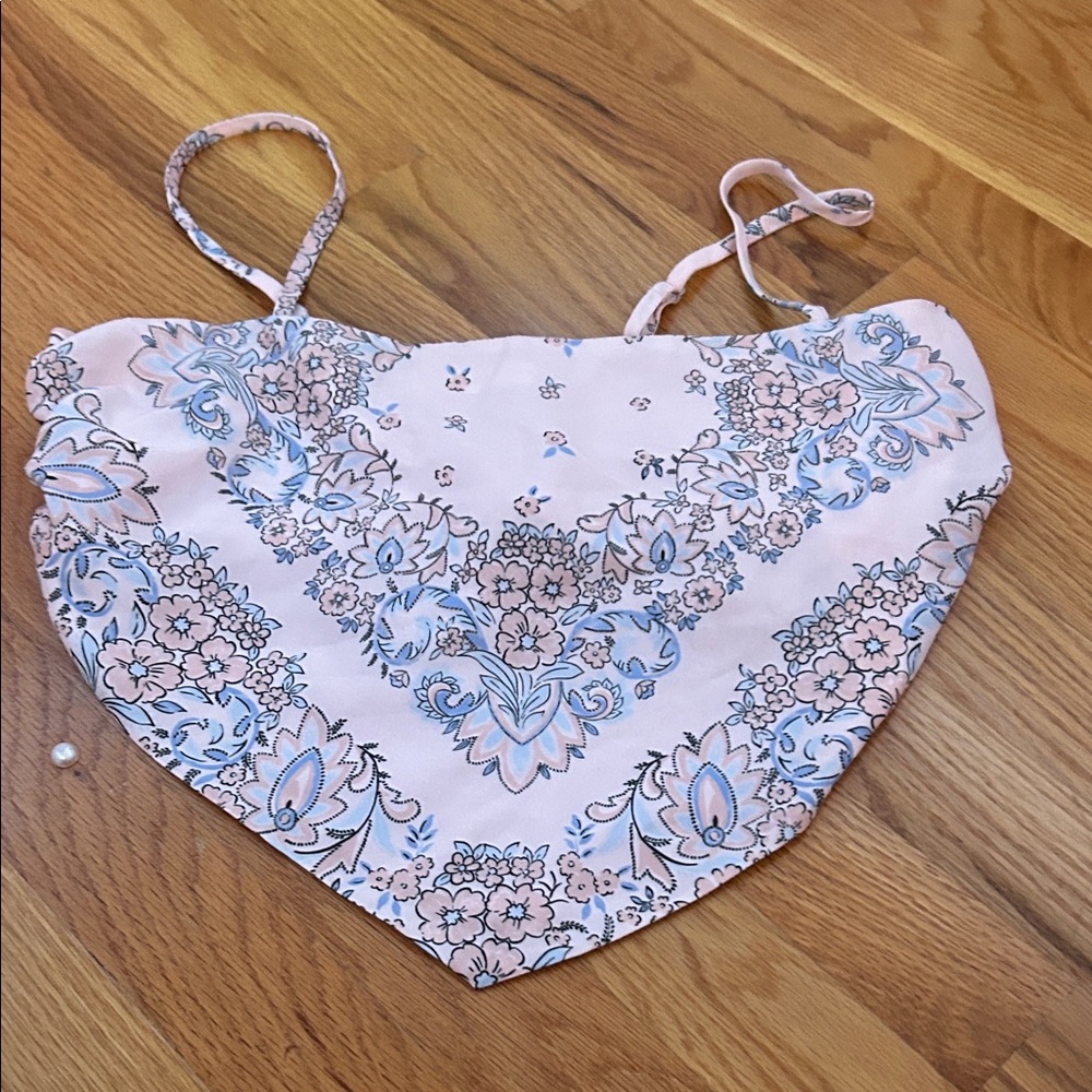 Altar'd State Pink and Blue Bandana Top Never Worn